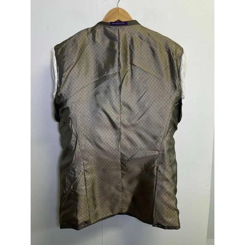 Vinci Sport Coat Blazer Jacket Mens Size 36S Brown Designed In‎ Italy